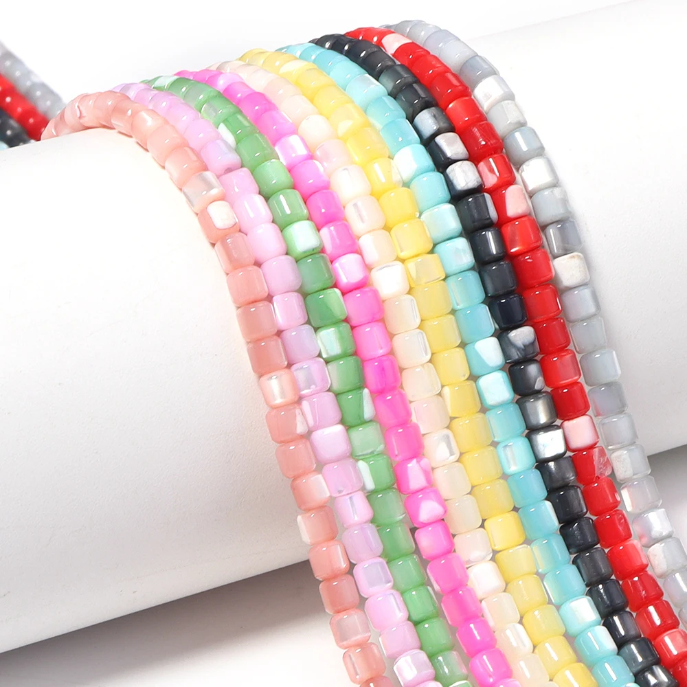 1strand Trochus Shell Column Beads Multicolor Cylinder Shell Loose Beads For DIY Bracelet Necklace Earring Jewelry Making Supply