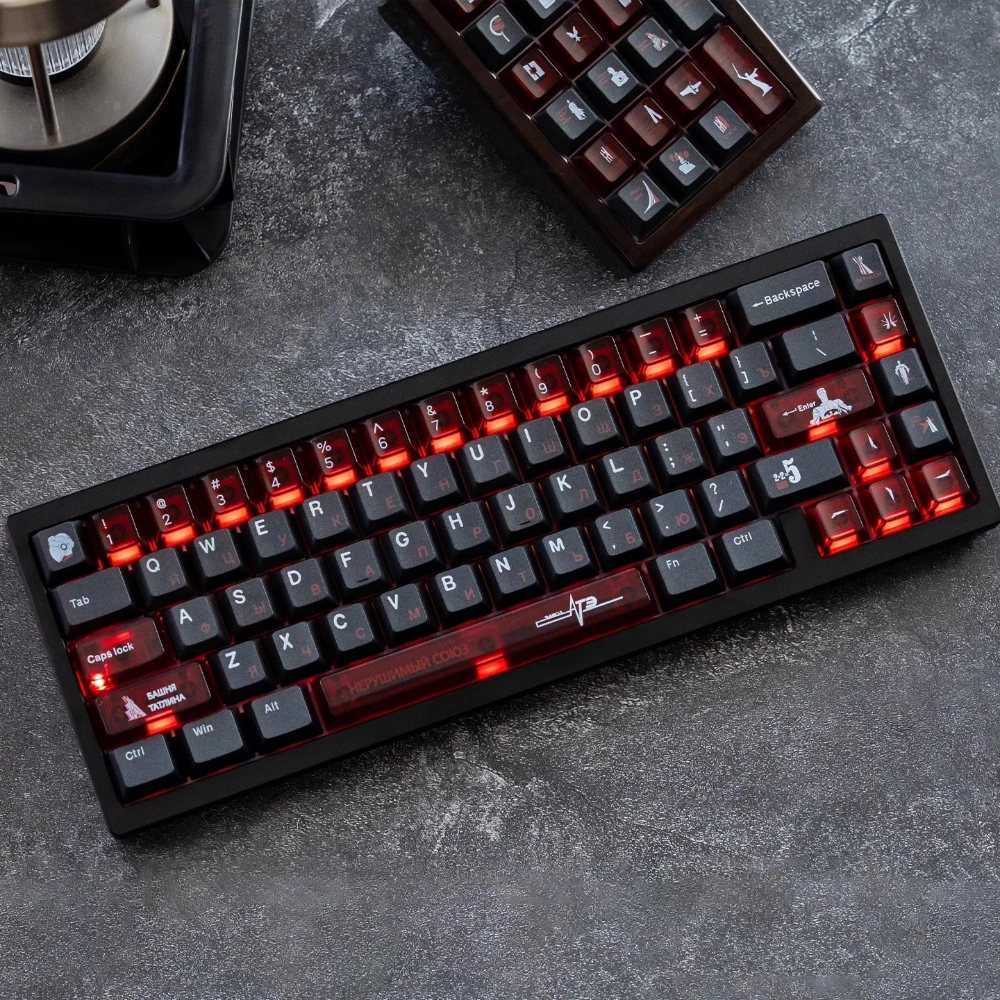 

TapTempo советская клавиатура PBT + ПК 180 клавиш на заказ персонализированная клавиатура с вишневым профилем игровая клавиатура для механической клавиатуры подарки