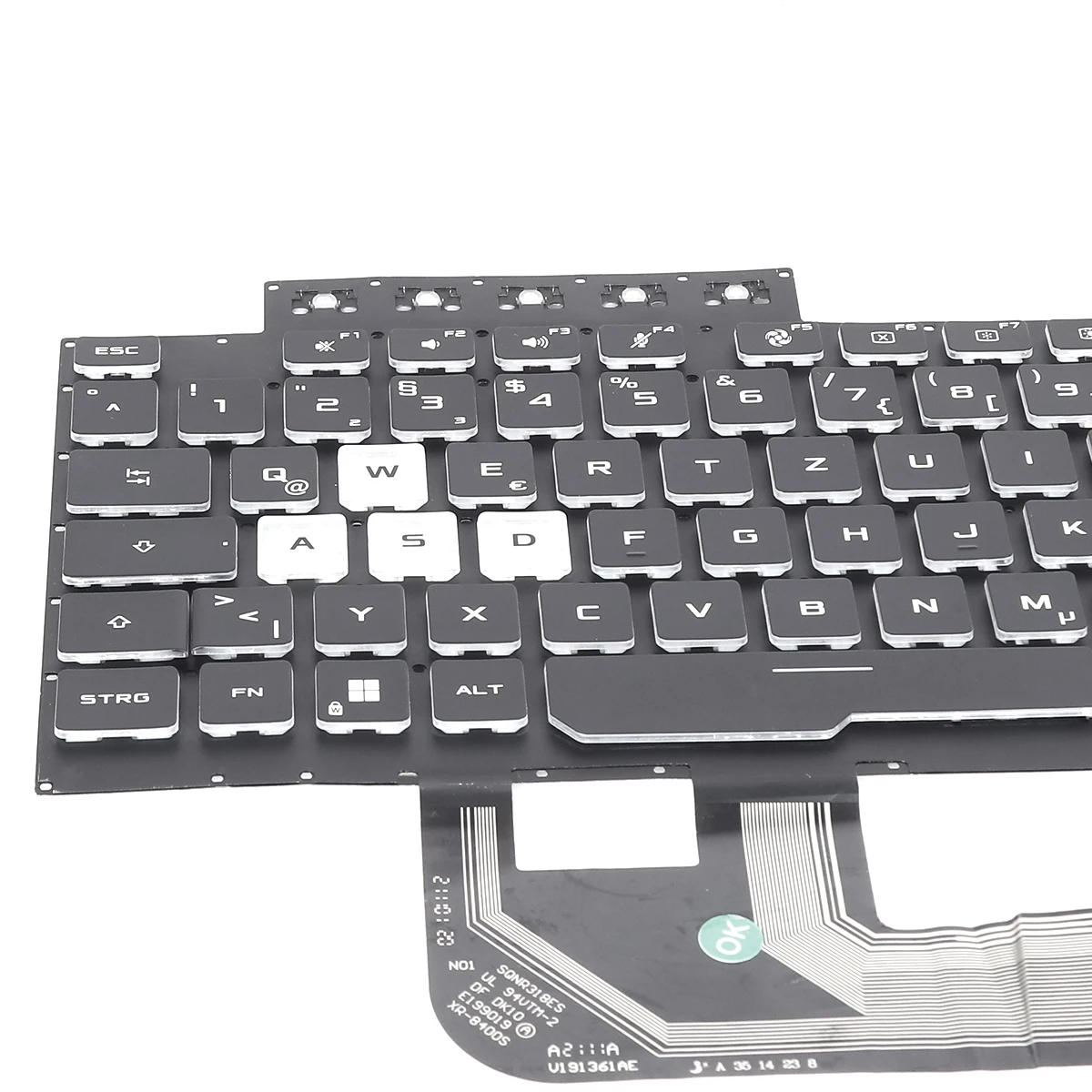 Imagem -04 - Teclado Portátil gr para Asus Jogos Preto com Retroiluminação Tuf Fx506 Fa506q Fx506l Fa506u