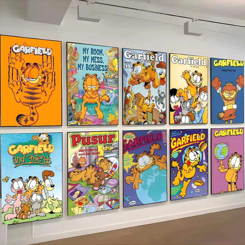 1pc Anime G-Garfield Poster Living Room Bedroom Party Bar Decor Moisture-proof Art Wall Painting