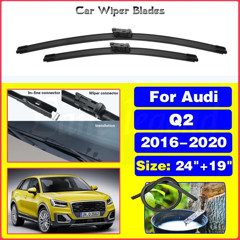 

Car Wiper Blade For Audi Q2 2016-2020 Windshield Windscreen Auto Front Window Wipers Blades 24"+19" Car Accessories