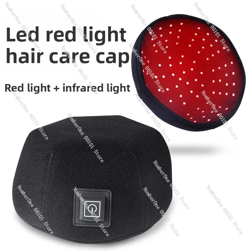 LED Red Light Hair Care Cap Infrared Light Hair Cap Oil Control Loss Growth Scalp Hot Compress Physiotherapy Hair Cap