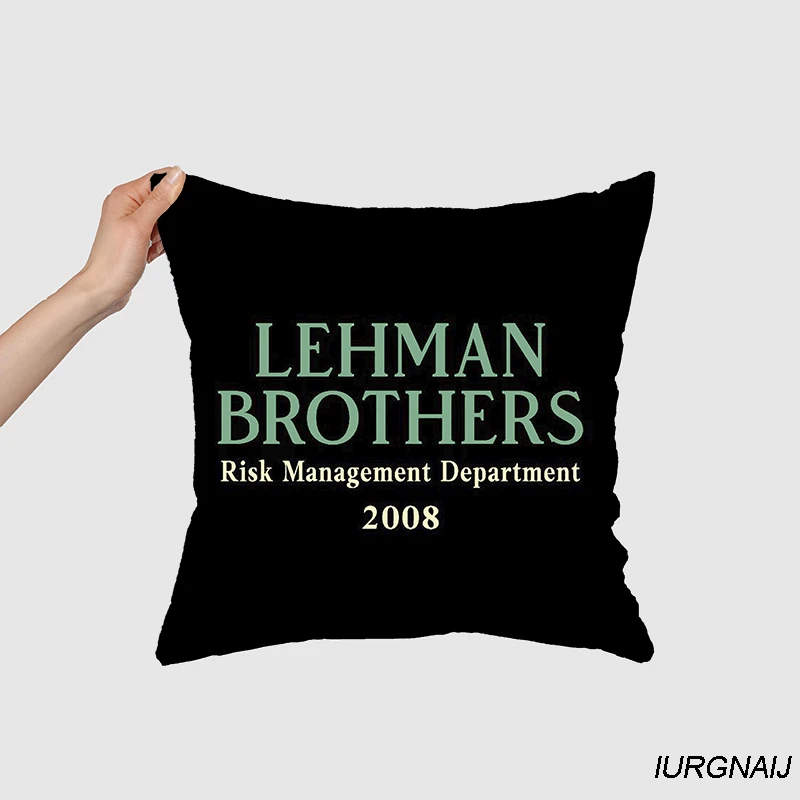 Funny Lehman Brothers 2008 Risk Management Dept Pillowcase  Gift Sofa Car Super soft Cushions Square Pillow Case Chair 351