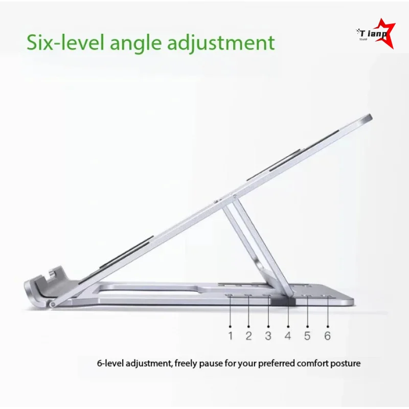 Aluminum Alloy Cooling Laptop Riser For 15.6