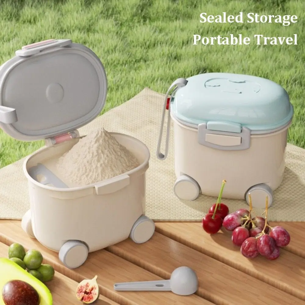Durable Leak-Proof Formula Dispenser 400ML Moisture-proof Formula Container BPA-Free with Scoop Fork Formula Dispenser Travel