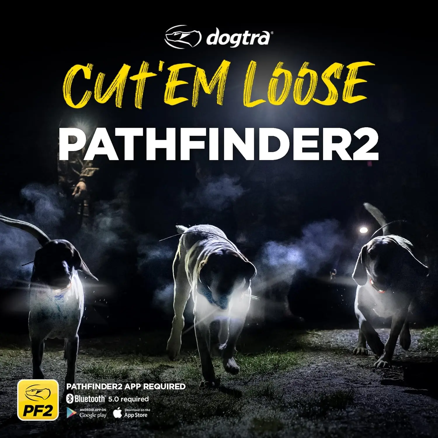 Dogtra Pathfinder 2 GPSドッグトラッカー 首輪 9マイル長距離 LEDライト 月額料金なし 無料アプリ 防水 スマートウォッチコントロール