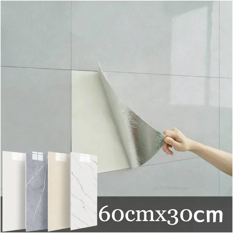 Marmor-PVC-Wandaufkleber, 30 cm x 60 cm, 10–20 Stück, selbstklebend, wasserfest, schmutzabweisend, abnehmbare Tapete, Wohnzimmer, Küche