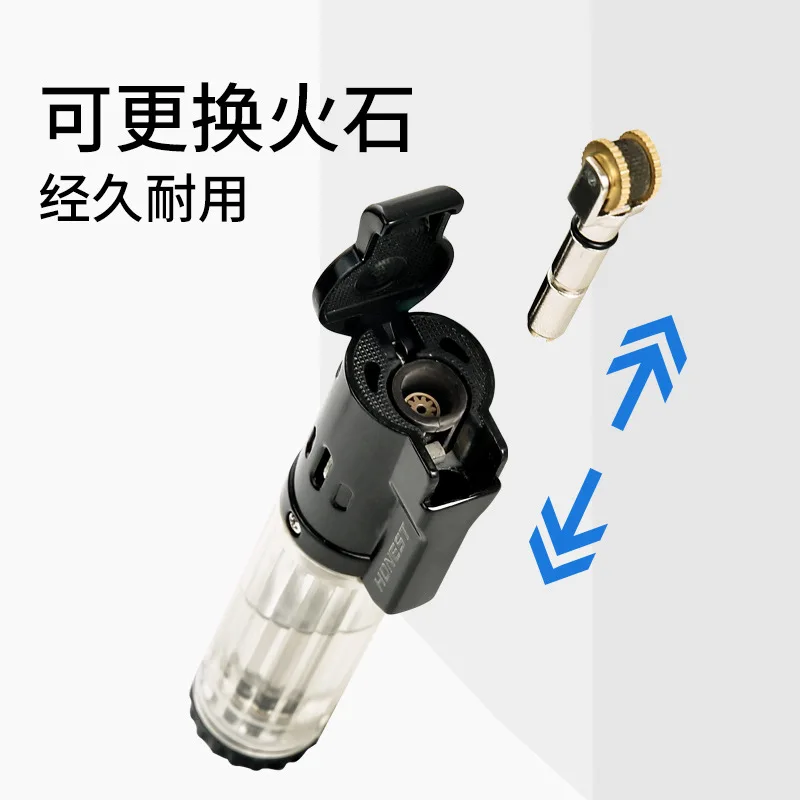 Nouveau Briquet Torche au Butane Coupe-Vent 2026 Honest avec Allumage à Pierre et Flamme Bleue – Le Premier Choix pour les Cadeaux Masculins