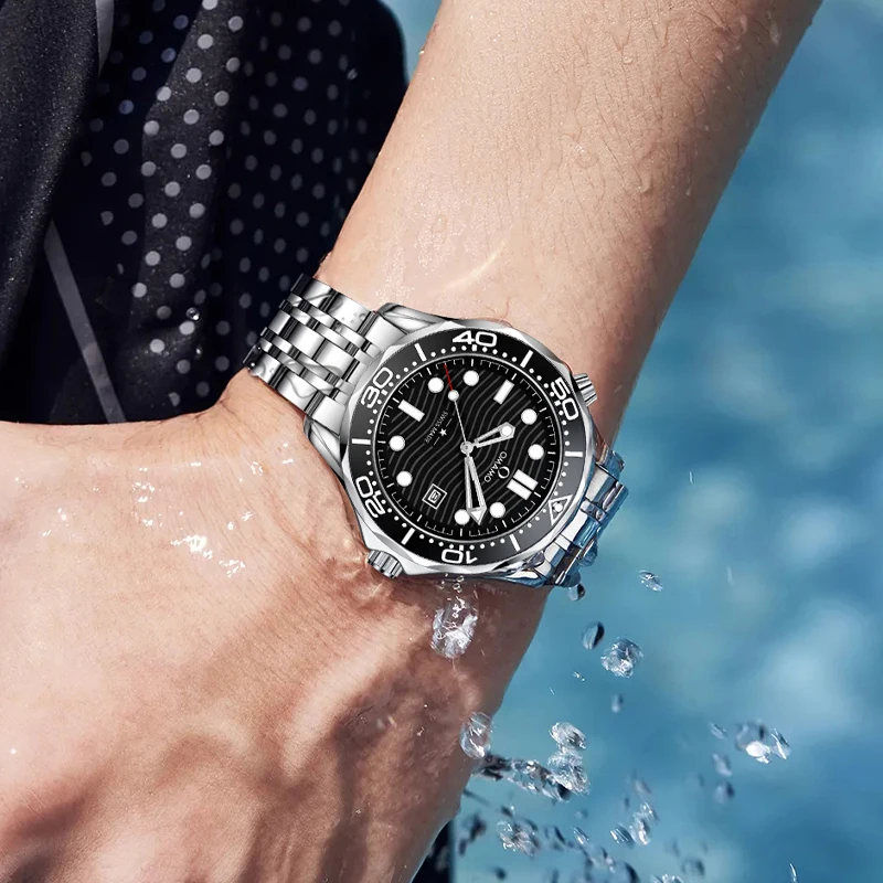 Nowy męski zegarek kwarcowy, luksusowy zegarek męski w stylu europejskim i amerykańskim, modny i stylowy, seria Seahorse, casualowy, świecący, wodoodporny zegarek z kalendarzem dla studentów, modny, idealny na prezent, markowy zegarek.