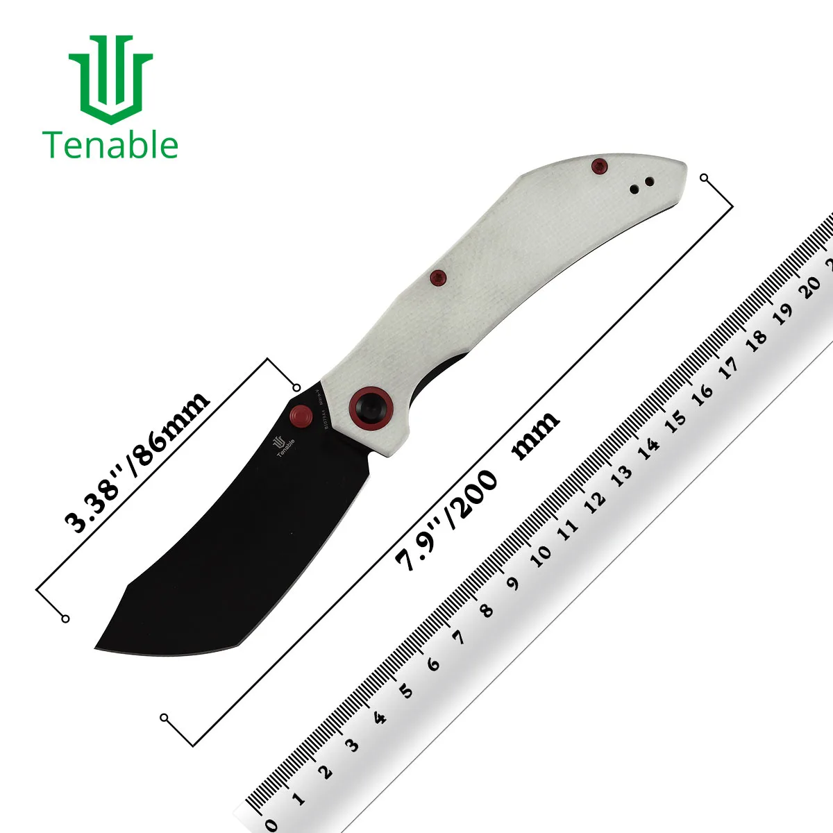 

Tenable Folding Knives B1079 Tipper 3.39'' Nitro V/Water Ripple Damascus Blade with Micarta/G10/PEI Handle Useful Camping Knife