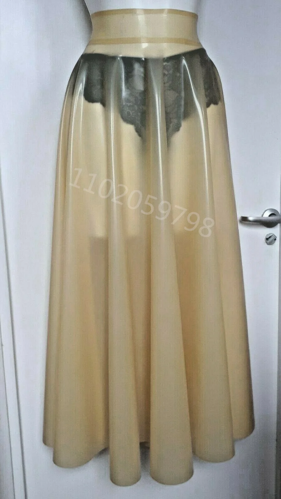 100% Natural Latex rubber LONG SKIRT size UNISEX TV fetish Color Avaible Latex Swing Skirt Clubwear