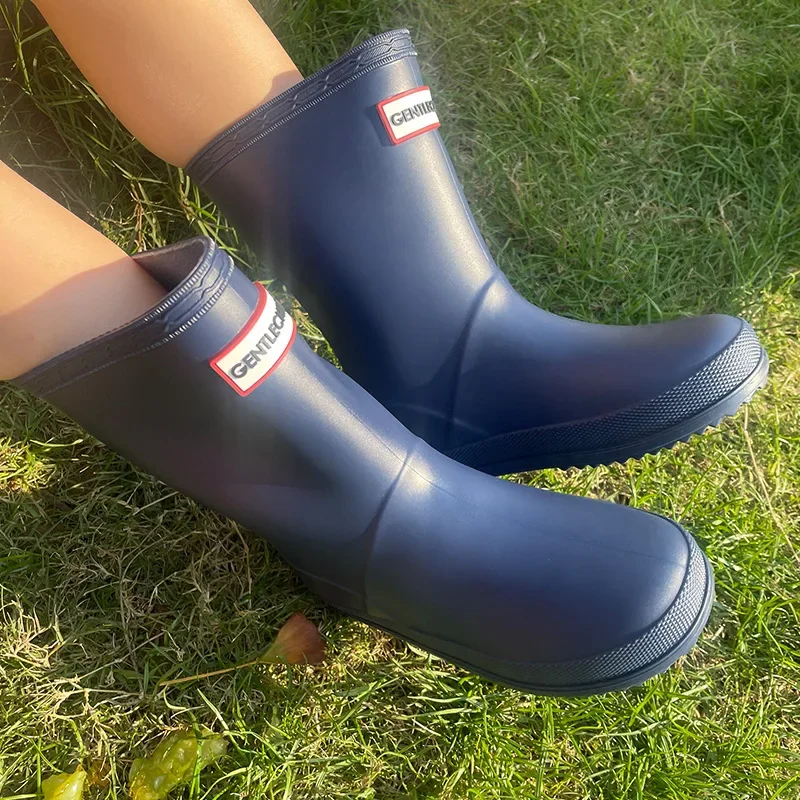 Boys Girls Non-slip Waterproof Boots Rubber Soles Children Casual Garden Shoes Baby Outdoor Water Play Kids Mid-calf Rain Boots