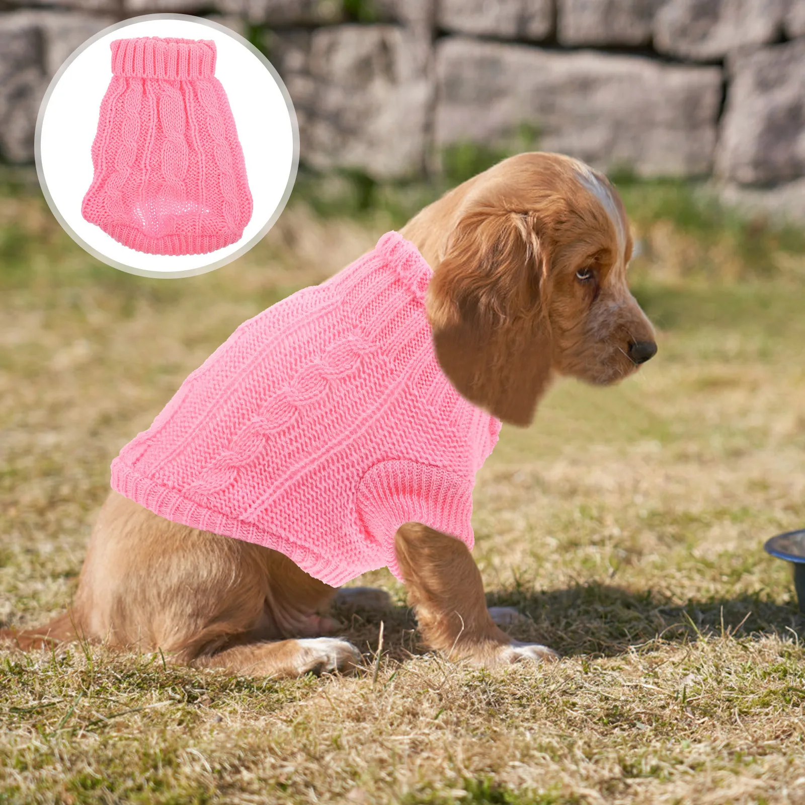 

Warm Stretchy Dog Sweater Puppy Winter Clothes Turtleneck Pullover Pet Vest Thermal Cozy Wearable Small Dogs Cute Accessories