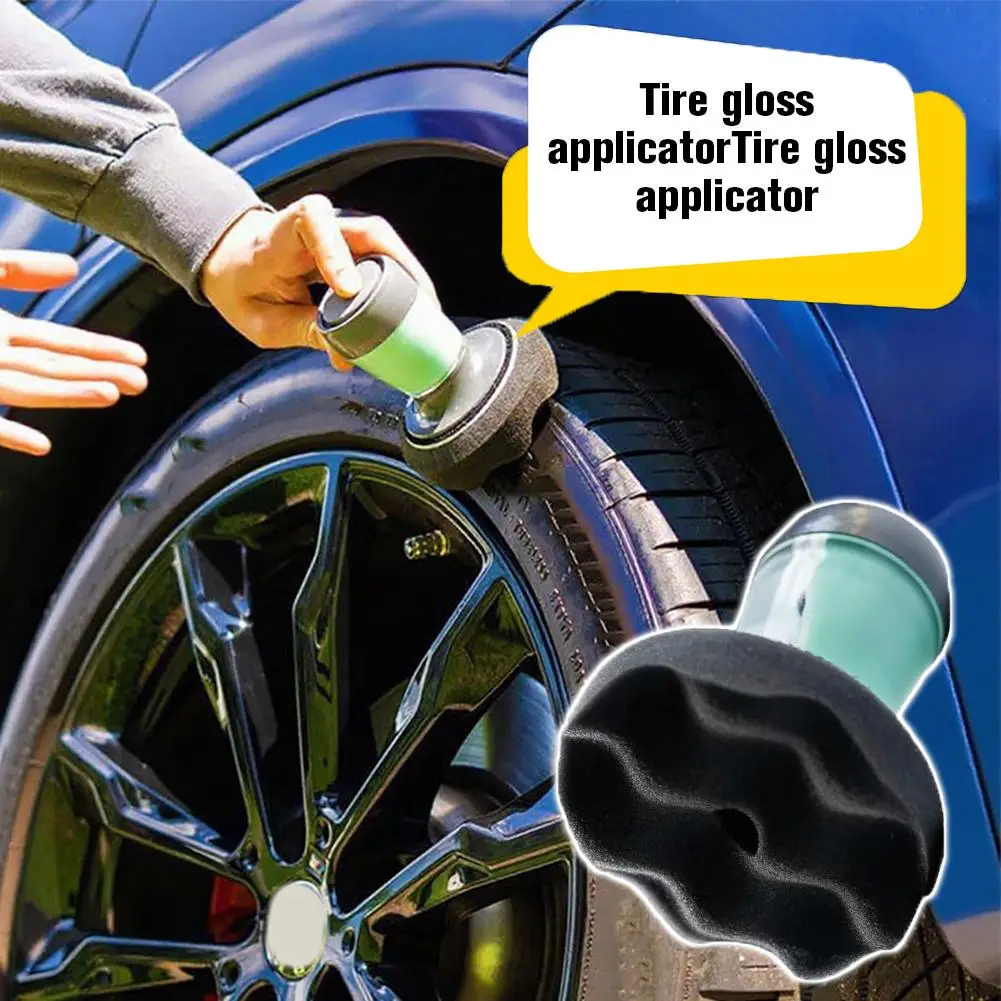 Car Tire Dressing Tool Wave Pattern Applicator Brush for Tire Shine Handheld Portable Tire Shine Applicator Brush - view 3