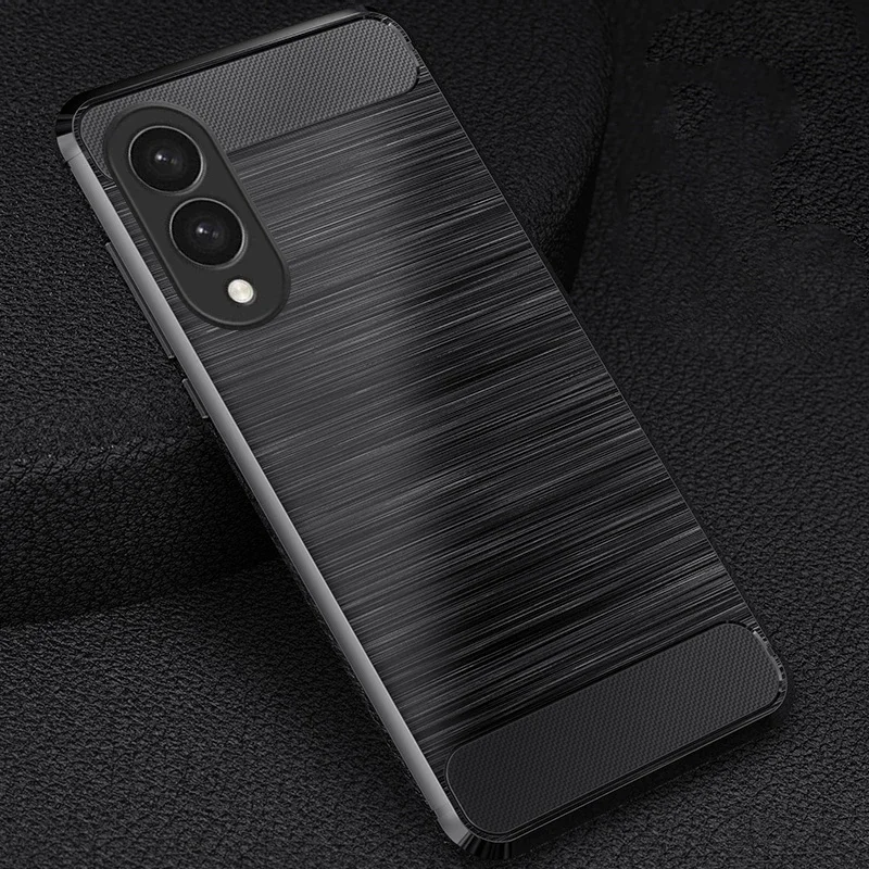

Carbon Fiber Texture TPU Case for Samsung Galaxy S25 Edge Plus Ultra Shockproof Protective For S25 Edge Plus Cover Funda Shell