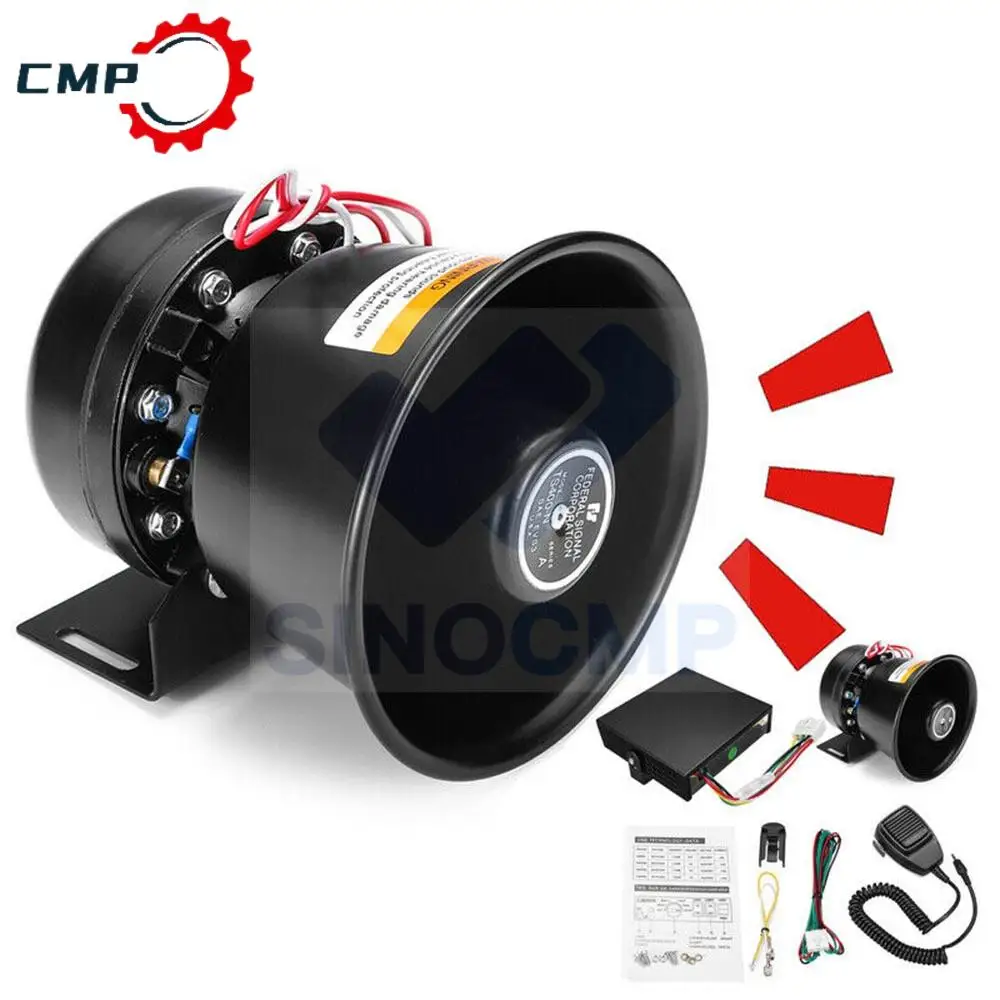 

400W DC12V 9 Sound Loud Car For Warning Alarm Police Fire Horn Speaker System + Mic Loud Alarm Speaker Car Speakers Accessories