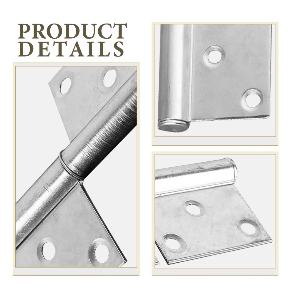 1Pair Premium Off Hinges Heavy Duty Detachable Flag Hinges for Exterior Interior Doors Garage Cabinets Wooden Boxes