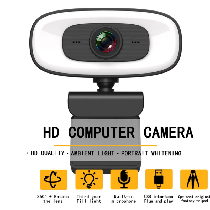 Webcam 1080P Mini Camera  Full HD Webcam With Microphone 15-30fps USB Web Cam For Youtube PC Laptop Video Shooting Camera