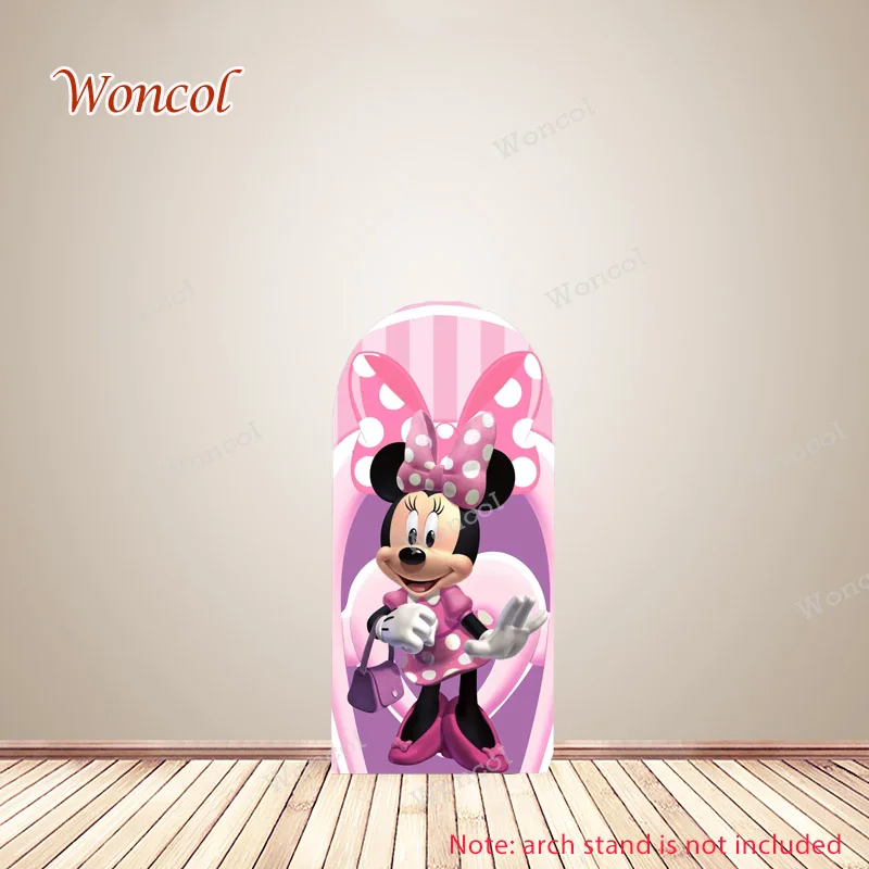 Minnie Mouse Arch fondale Daisy Duck Arch Cover Girl Birthday Baby Shower Double Sided Arch Cover Party Decor puntelli per foto