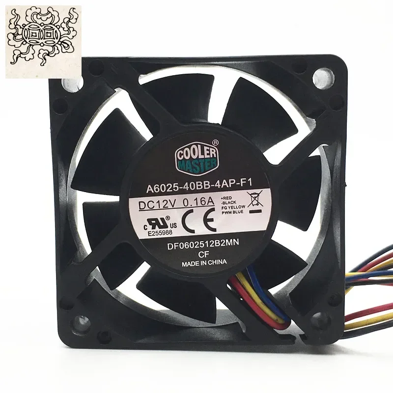 ltsf-クーラーマスター用-a6025-40bb-4ap-f1-dc-12v-016a-60x60x25mm-4-線式サーバー冷却ファン