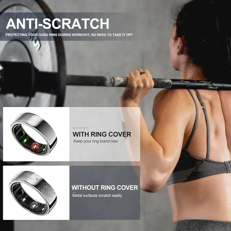 Silicone Ring Protector For Oura Ring, 3 Pack Elastic Ring Cover For Oura Ring Gen 3 For Working Out (S (6/7/8/9/10))