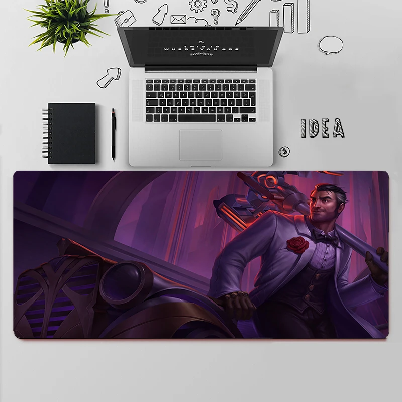 League of Legends Jayce Gaming Mouse Pad Large Mouse Pad PC Gamer Computer Mouse Mat Big Mousepad Keyboard Desk Mat Mause Pad