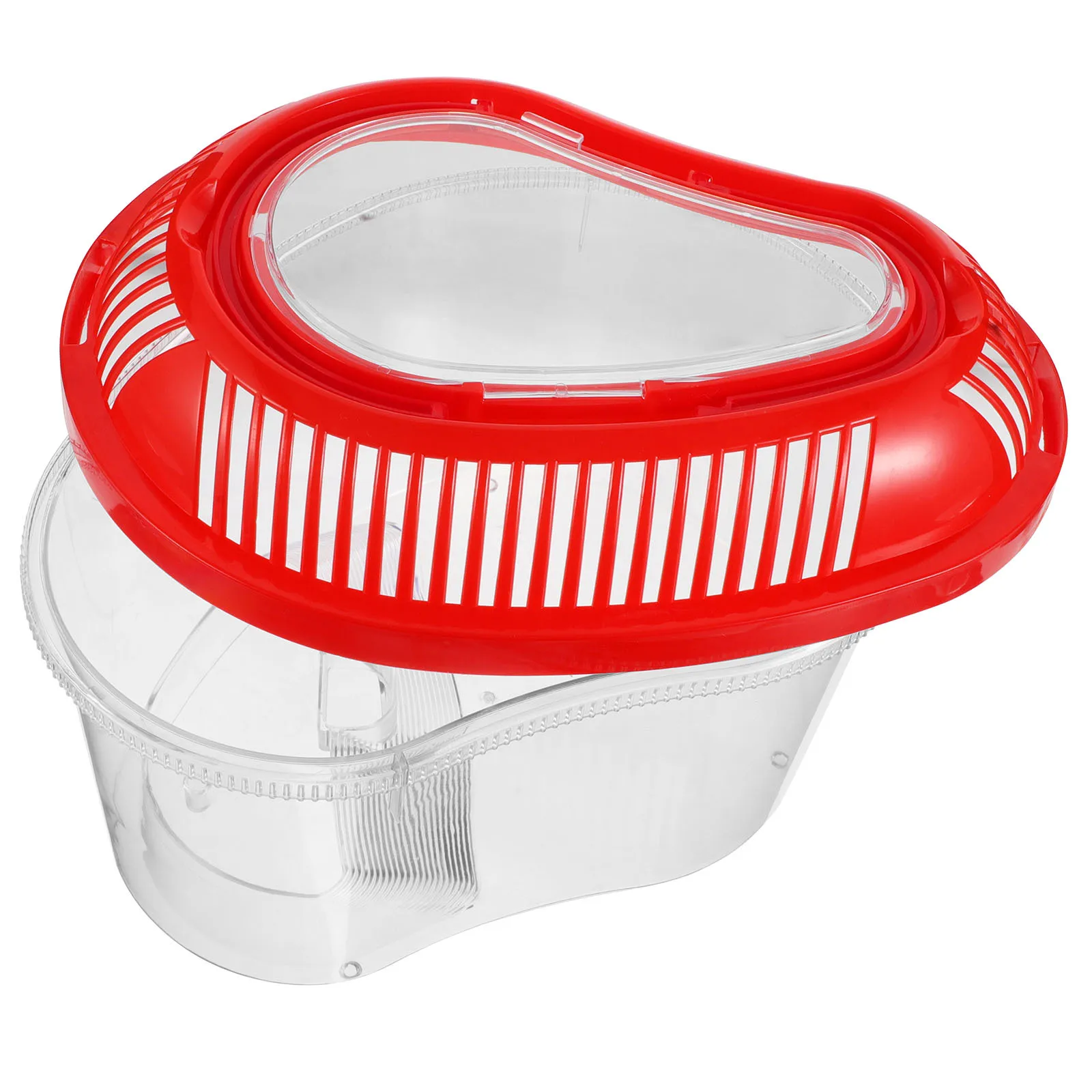 الحيوانات الأليفة السفر الناقل الزواحف تررم مع مقبض التهوية منصة حمامات الشمس خزان بلاستيكي متين للحيوانات الصغيرة في الهواء الطلق