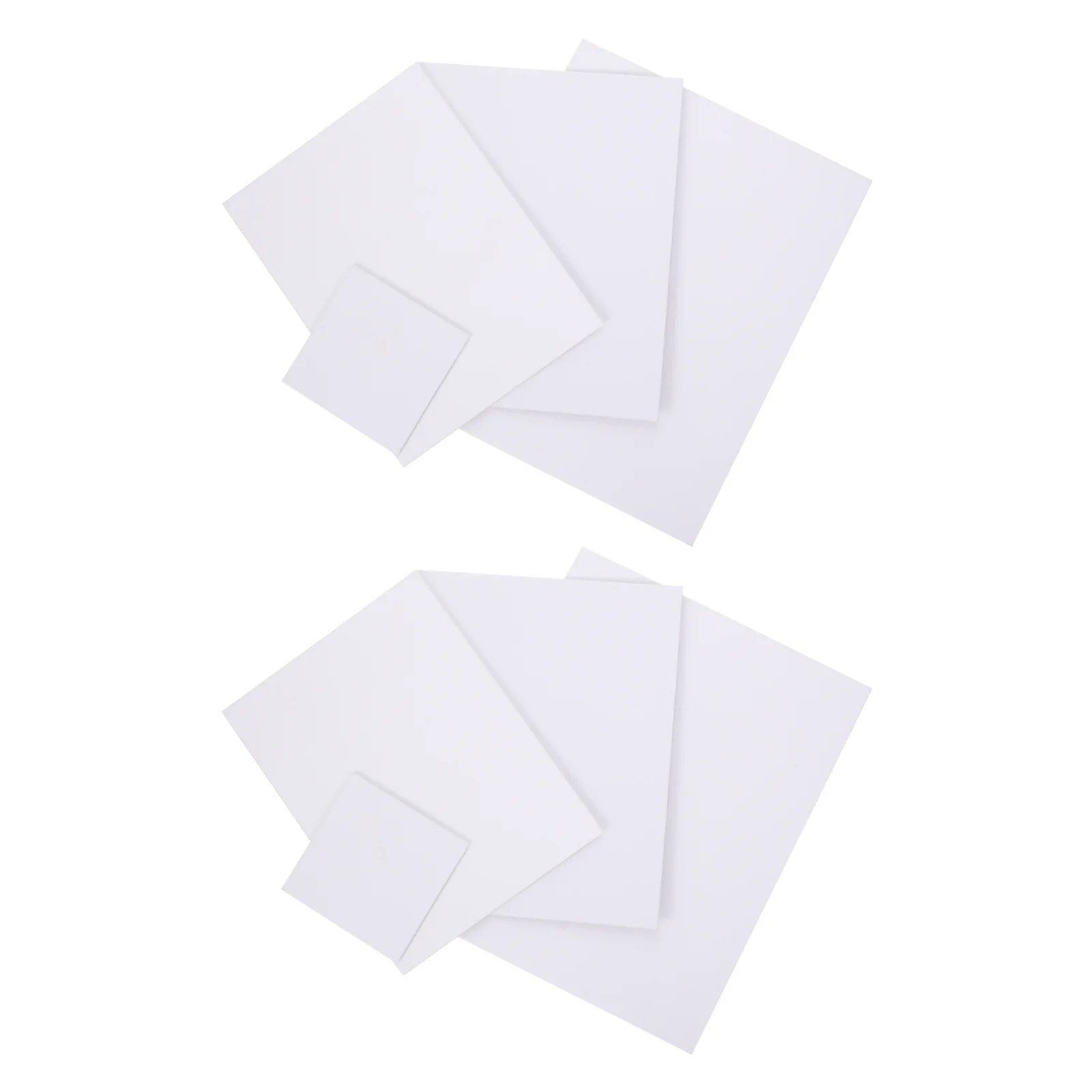

8pcs Cotton Painting Canvas Panels Art Oil Painting Boards Drawing Tools White Smooth Edges Natural Texture
