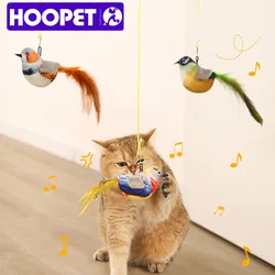 HOOPET Simulation Bird Interactive Funny Cat Stick Toy Furry Feather Bird Sucker Cat Stick Toy Kitten Playing Pet Accessories