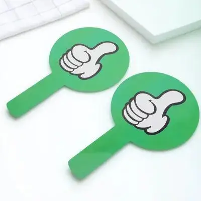 

2pcs Handheld Voting Paddles Dual-Sided Red Green Reusable Classroom Answer Boards For Teaching Education Judging Activities