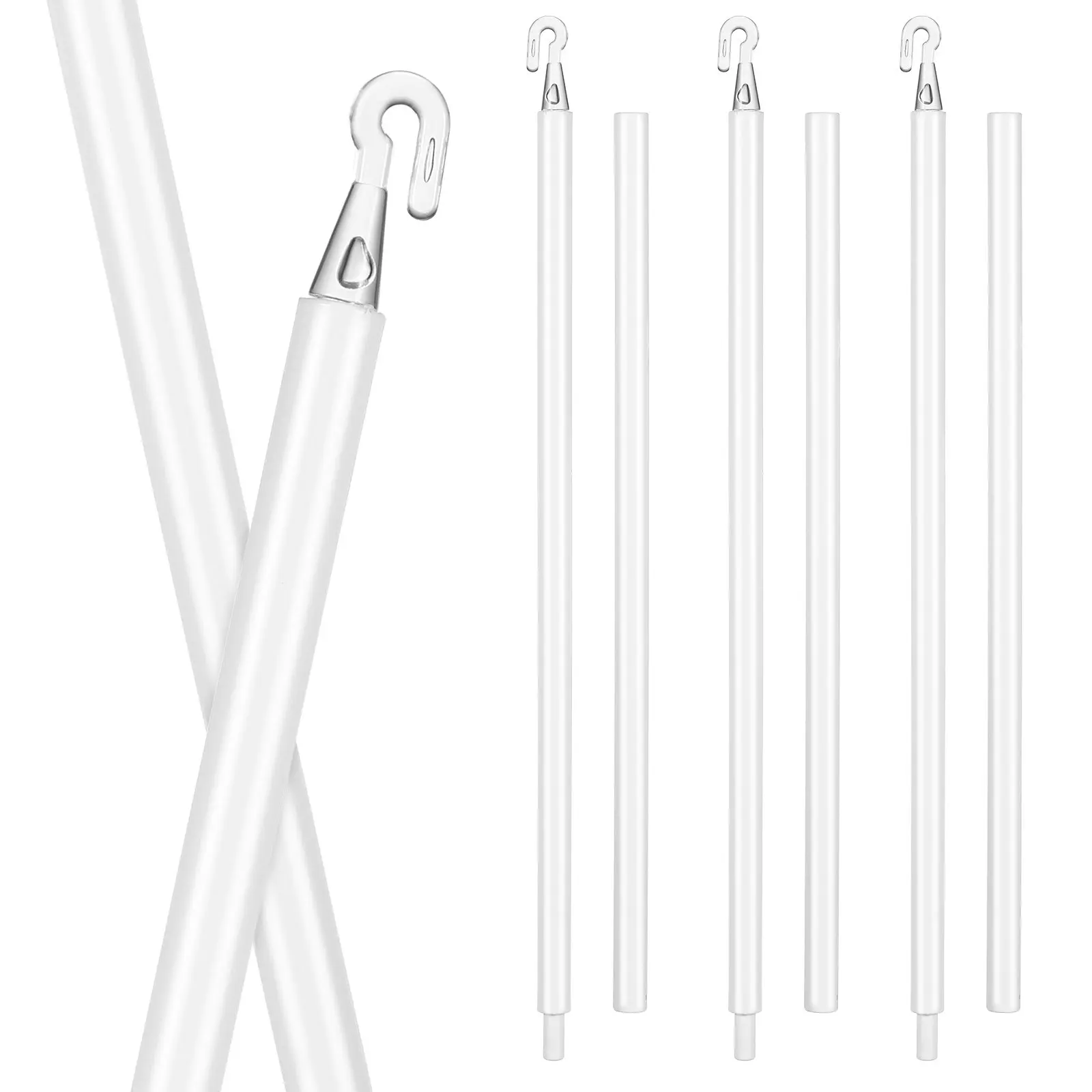Blind Wand Replacement Set 3 Pack with Hooks Window Opener Sticks Universal Fit Lightweight Comfort Grip