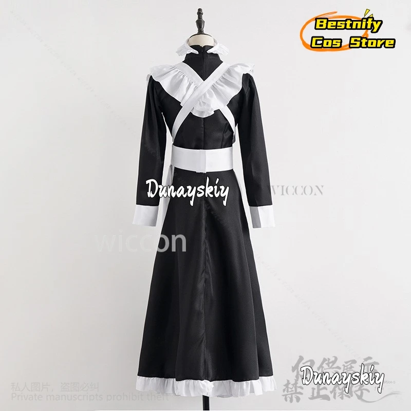 Anime Alien Stage Cosplay Mizi Costume  Black White Maid Dress Lolita Wigs For Halloween Christmas Women Role Play Customized