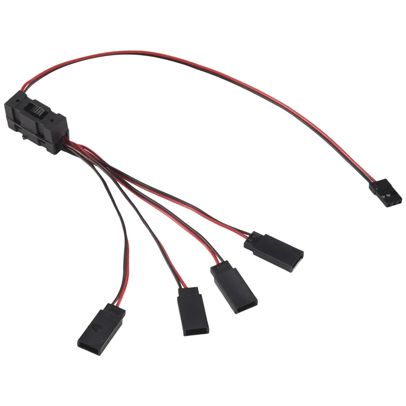 

AS96-1PCS RC Servo Extension 1 To 4 Y Wire Cable LED Light Control Power Switch For JR Futaba RC Model