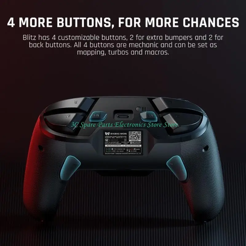 

12 пунктов 6-осевого гироскопа Полный механический игровой контроллер Gamepad One-Button Wake 4 Встроенные конфигурация Gamepad