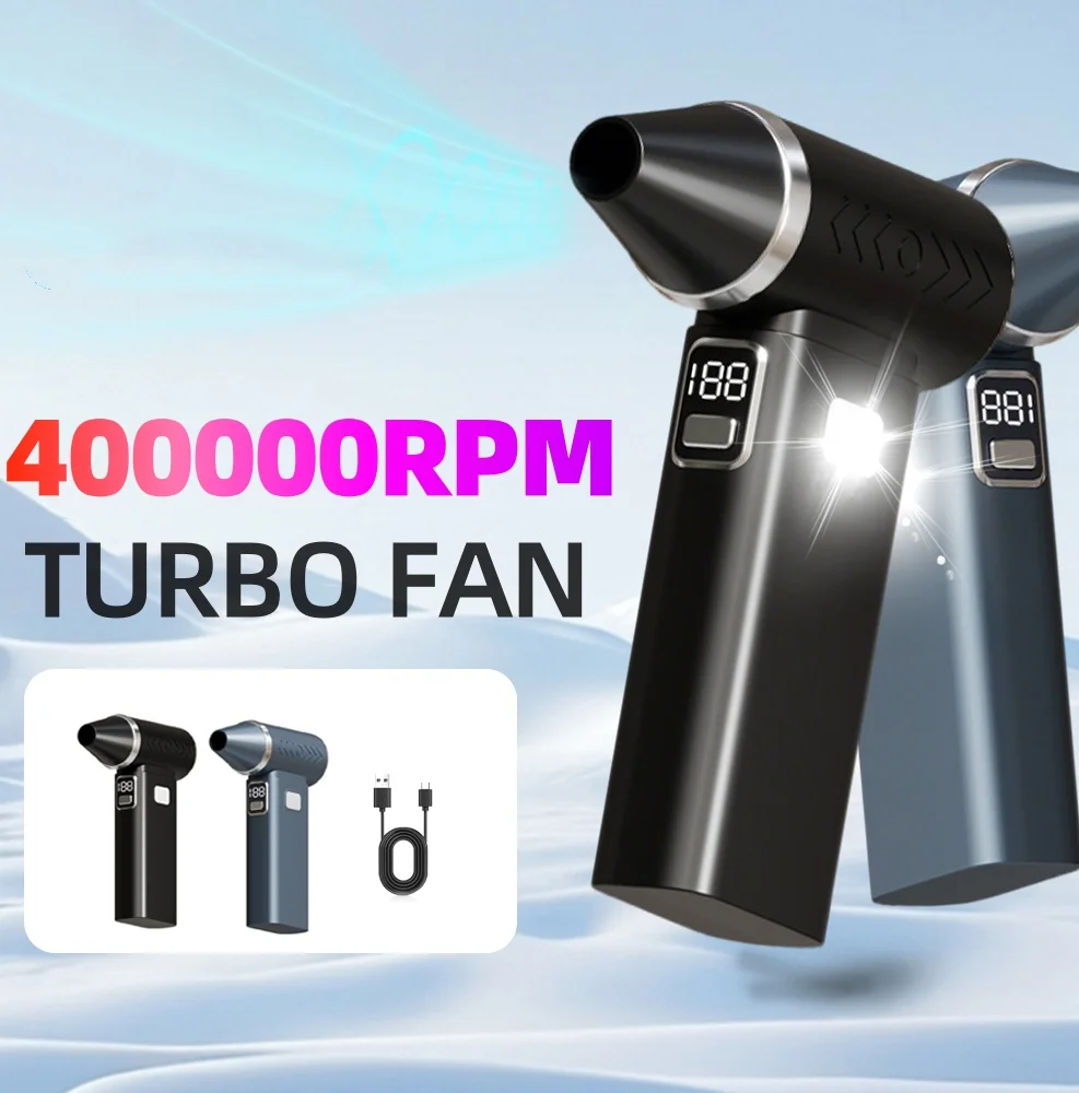

Turbo Jet Violent Fan 400000RPM Powerful Air Blower 5 Gear Speed Portable Mini Air Blower Handheld Car Dust Blowing Gun Tools ﻿