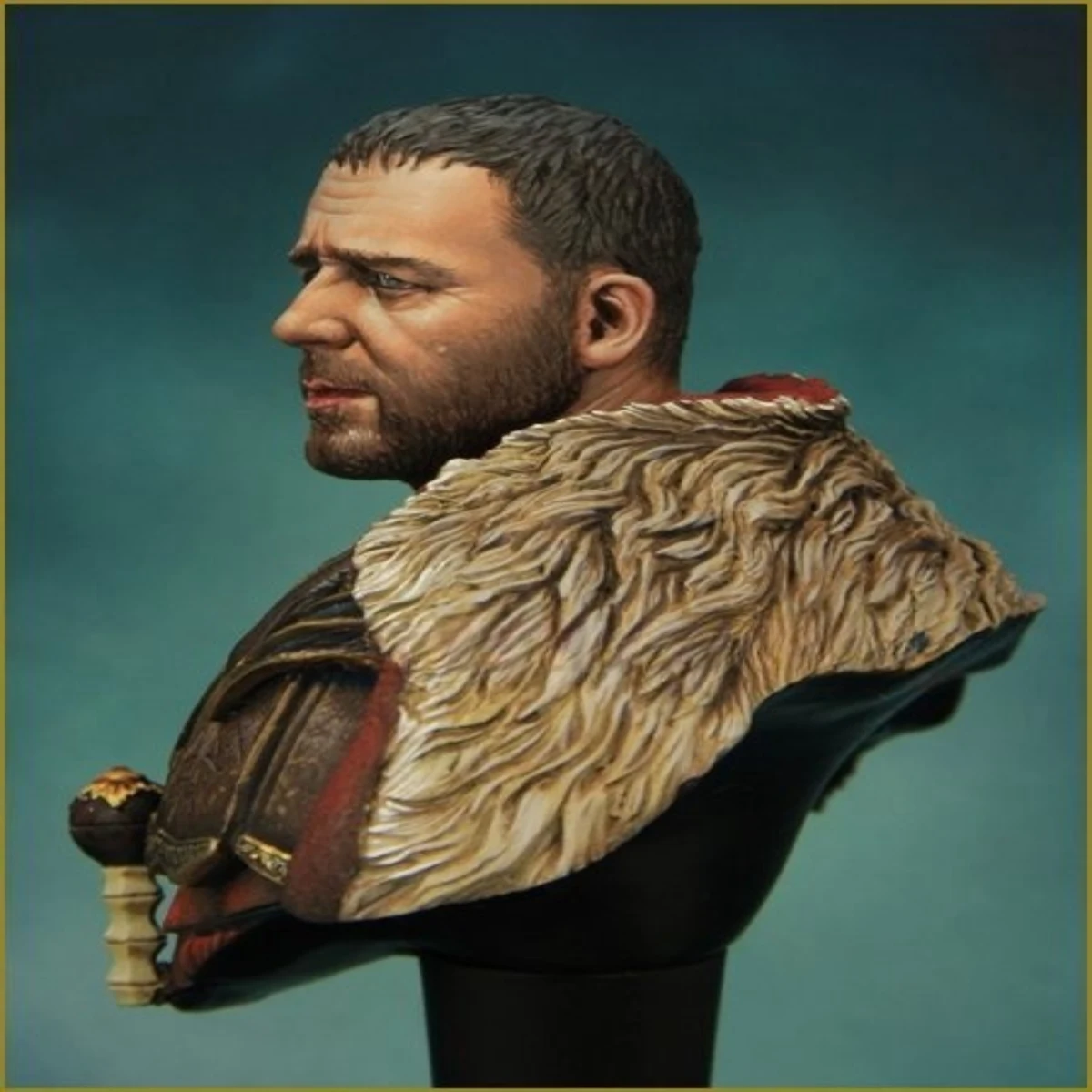 1/10 scale resin figurine of a half-length portrait of a holy knight. Unassembled and unpainted DIY kit. 1045X