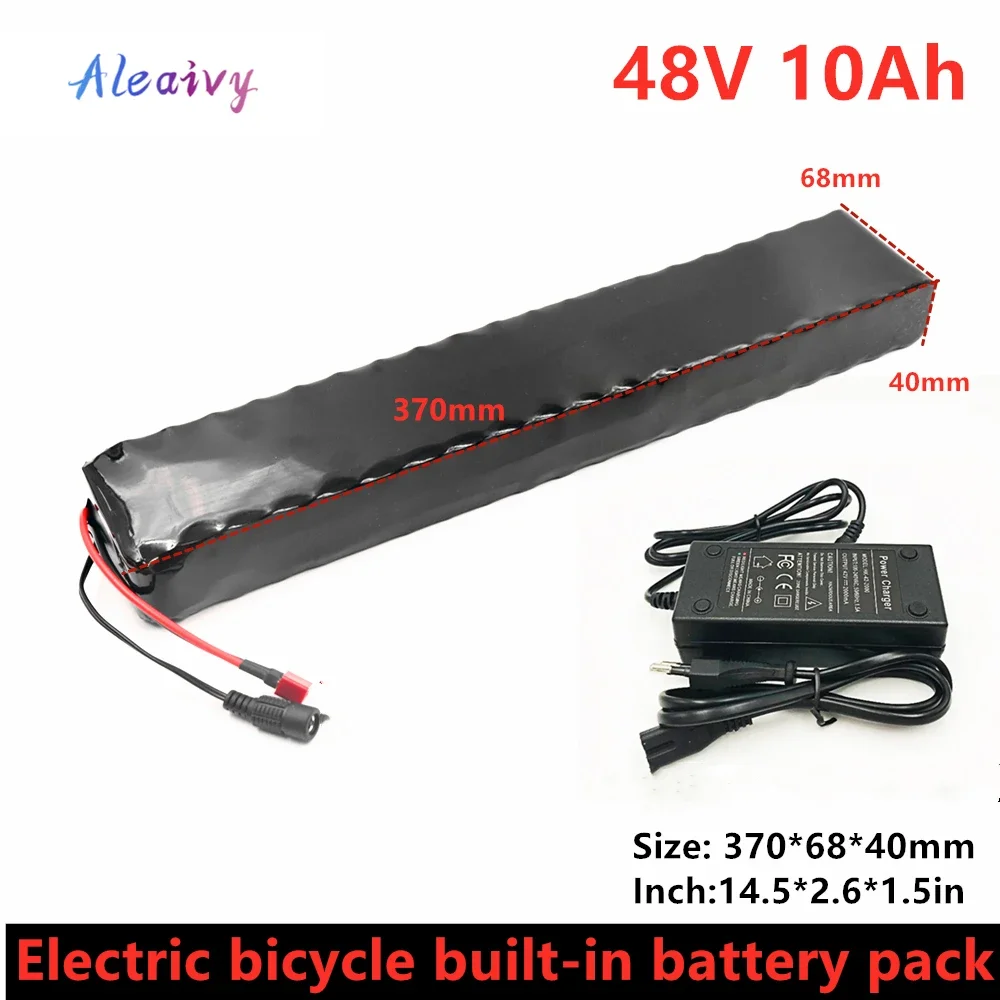 

Aleaivy 48V 13S3P 10Ah 350W Li-Ion Battery Pack, for 500W 750W 1000W motor 48v Lithium Battery Rechargeable Battery Built-in BMS