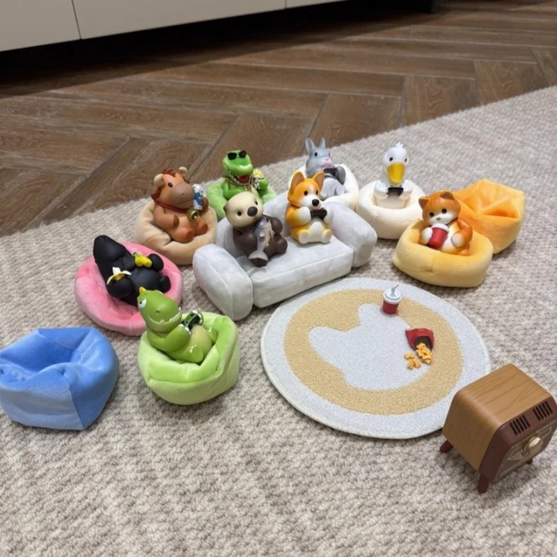 

Hot Ornament Model Partyanimals Beast Lying Win Series Complete Set Of Trendy Handheld Toys Gifts Collected Design Sense Doll