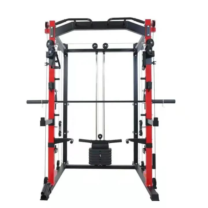 

Longmen frame fitness equipment household Smith machine bench press squat frame integrated multi-functional equipment training