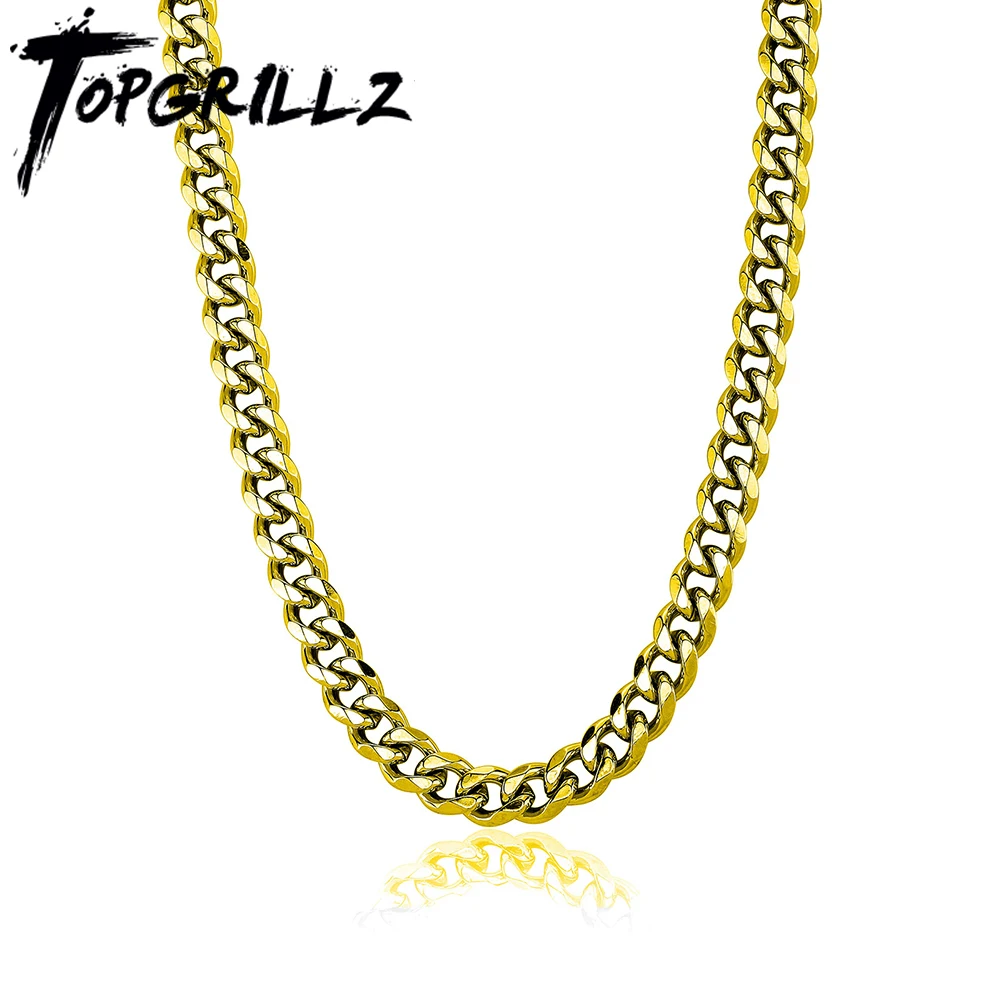 TOPGRILLZ New Jewelry Set 4/7/8MM  Stainless Steel Cuban Chain Bracelet Necklace Hip Hop Classic Jewelry For Men Women
