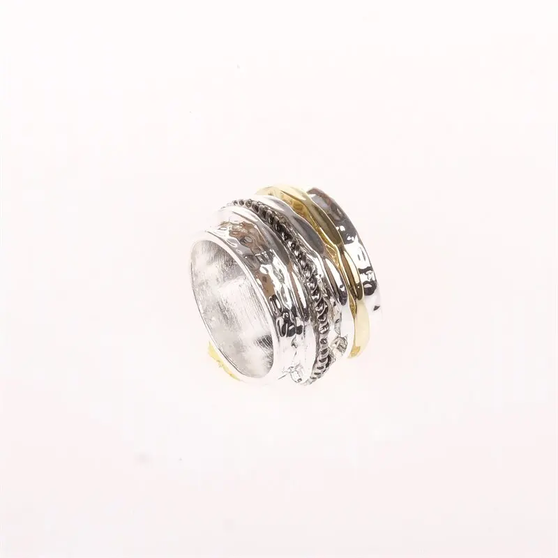 ANTIQUE DESIGN Meditation Statement Spinner Ring Jewelry