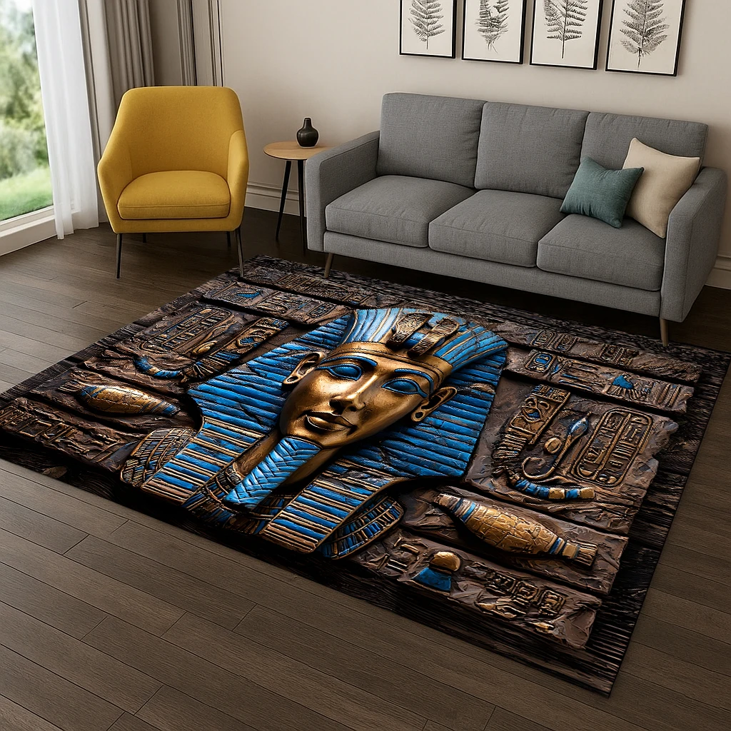 Altägyptischer Anubis-Mythologie-Pharao-Teppich für Zuhause, Schlafzimmer, Wohnzimmer, Sofa, Fußmatte, Dekor, Bereich, Teppich, Spiel, rutschfeste Matte