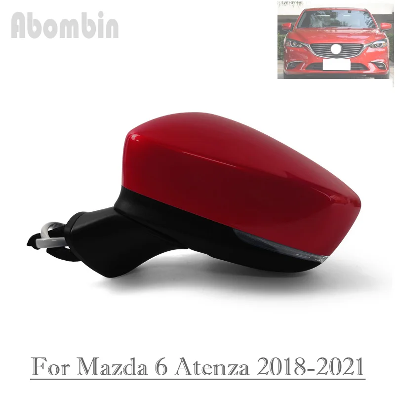 

Auto Side Rearview Mirror Assy Turn Signal Assembly For Mazda 6 M6 Atenza 2018 2019 2020 2021 2022 8Pins 9Pins Power Folding