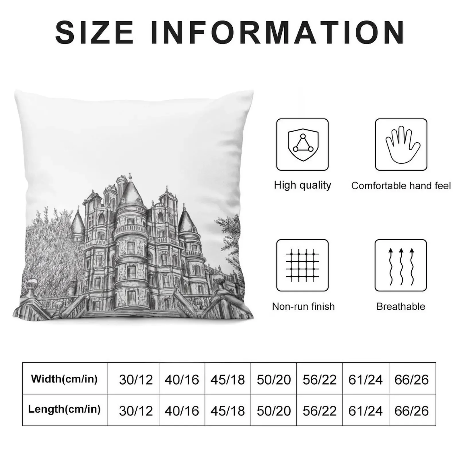 Royal Holloway University of London Illustration Throw Pillow Sofa Cushion pillow