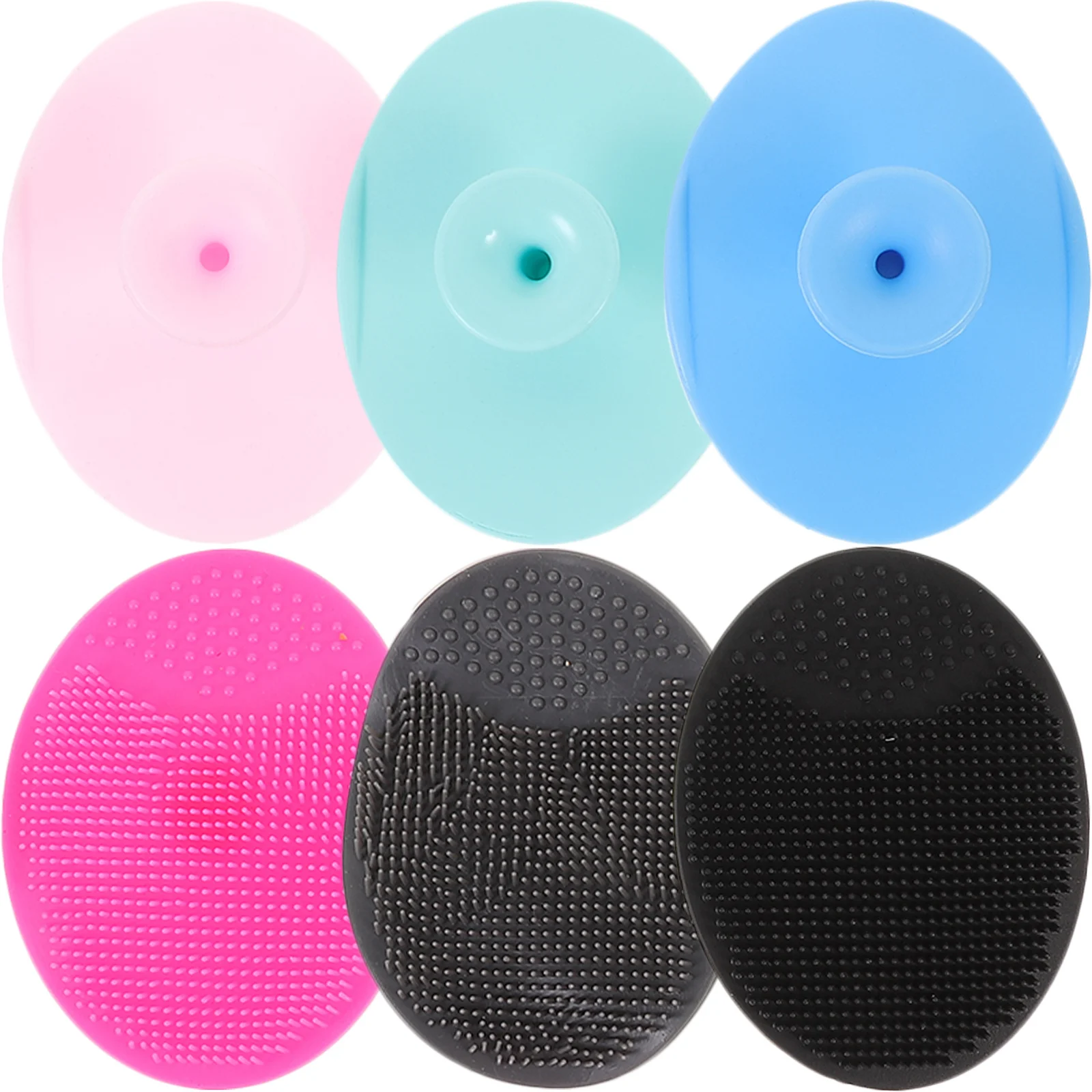 6 pezzi spazzola per la pulizia del viso in silicone scrubber per il viso spazzola esfoliante per viso e corpo strumento per la pulizia profonda pulire esfoliante