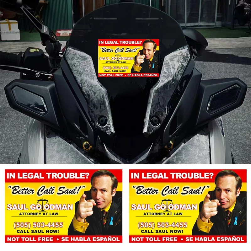 

New Better Call Saul Motorcycle Stickers Funny for Motorbike Fuel Tank Electric Scooter Car Window Bumper Waterproof Vinyl Decal