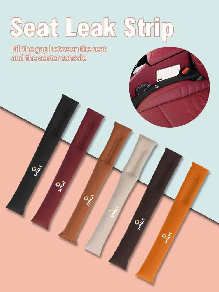 Car Seat Gap Filler Strip Car Styling Seat Gap Leak-proof Storage For Smart Fortwo 451 450 454 Forfour EQ Cabrio Crossblade
