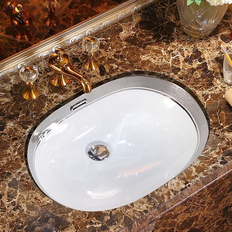 Nordic Industrial Wind Undercounter Basin Ceramic Washbasin Embedded  Undercounter