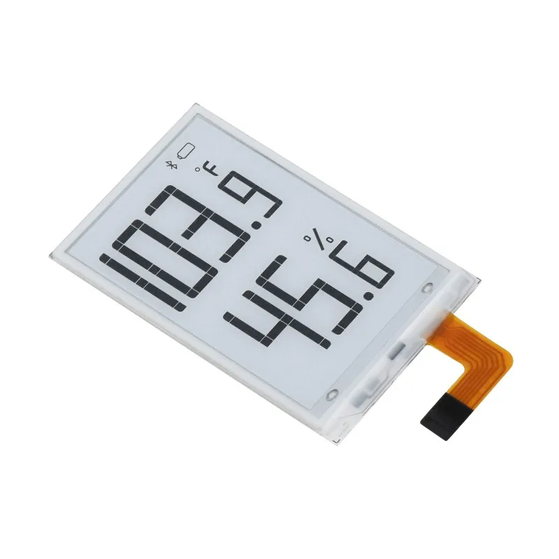 Display crudo de papel eletrônico de segmento de 1,9 polegadas, 91 segmentos, ônibus I2C, ideal para medidor de temperatura e umidade, umidificador, medidor digital