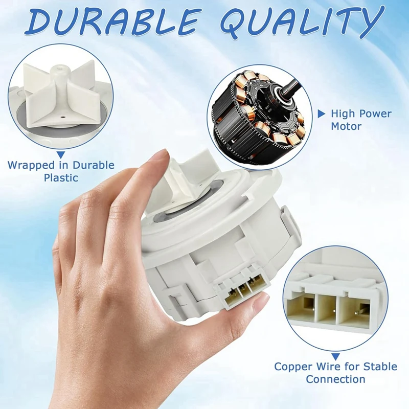 Dishwasher Drain Pump EAU62043401 EAU62043403 For  Ken-More Dishwasher/Dryer, Replace EAU60710801 EAU60710802